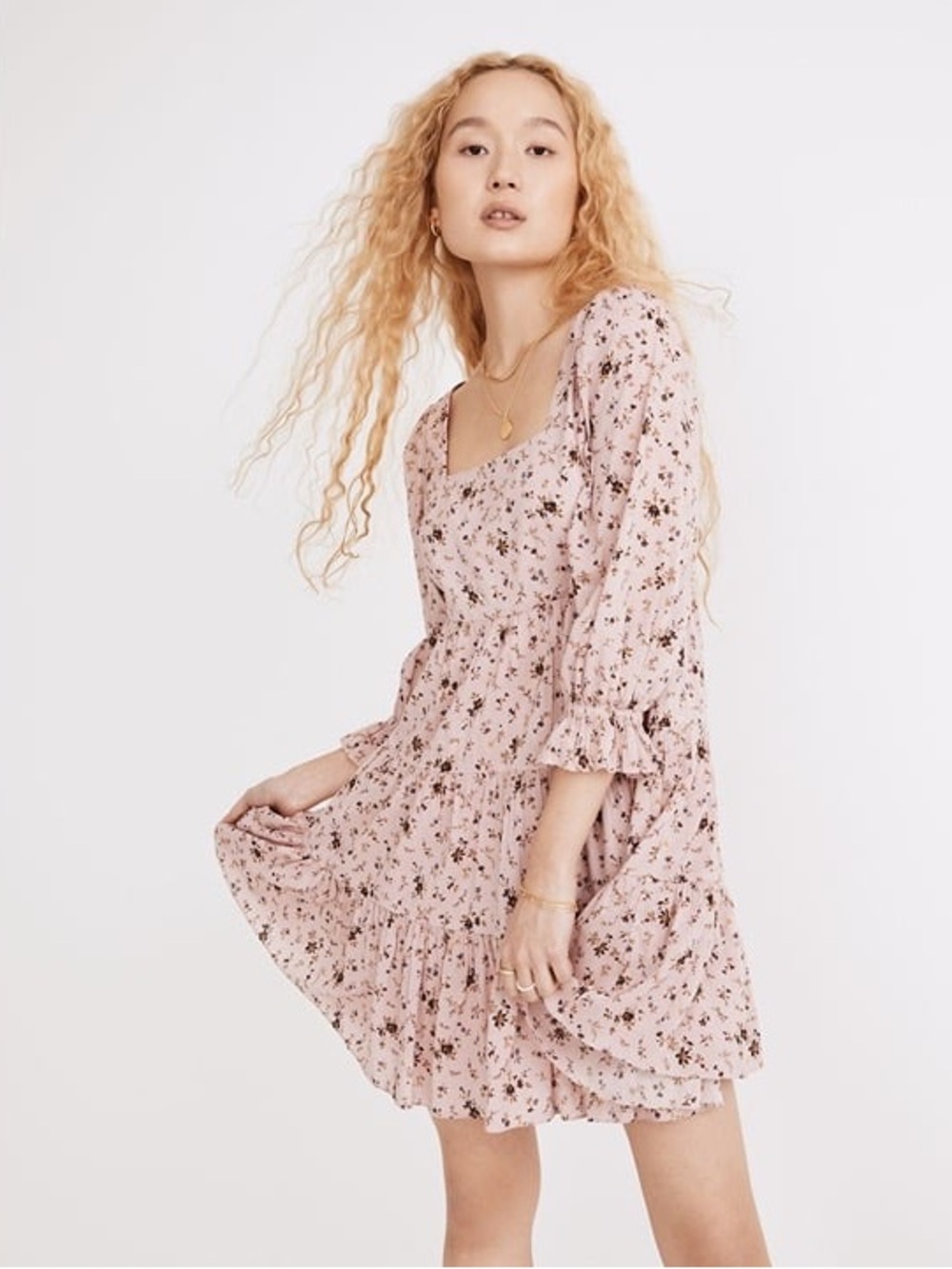 Madewell Lizzie Babydoll Dress size 8 in Fresh Sprigs
